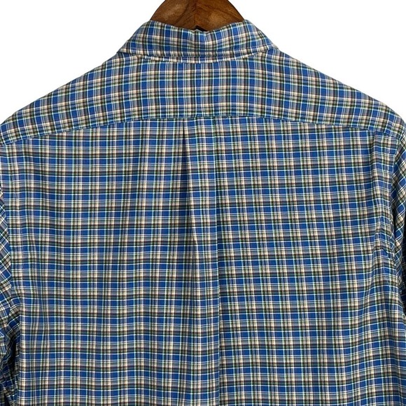 Ralph LAUREN CASUAL LONG SLEEVE COTTON BUTTON DOWN SHIRT BLUE MULTI PLAID MEDIUM - Picture 5 of 13